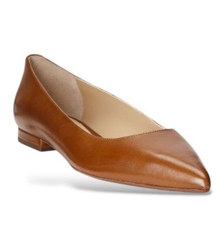 Ballerines en cuir Londyn marron (38), Plat, Aucun, Casuel - Lauren Ralph Lauren - Modalova