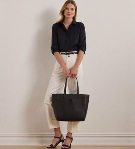 Sac cabas Cameryn grand cuir grainé cassé (OSFA), Casuel - Lauren Ralph Lauren - Modalova