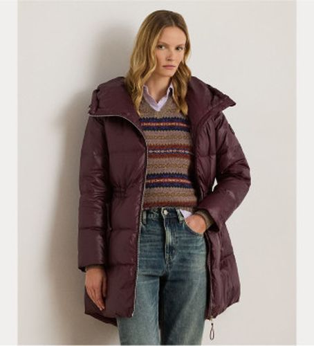 P04101002 Doudoune matelassée à capuche de couleur bourgogne (S), Casuel, Polyester - Lauren Ralph Lauren - Modalova