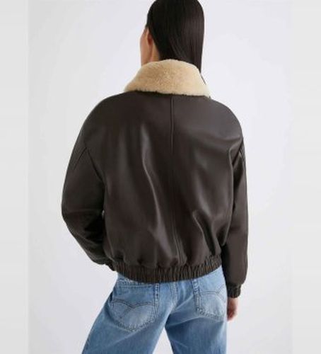 Blouson bombardier en cuir Scandio (42), Casuel - Marella - Modalova