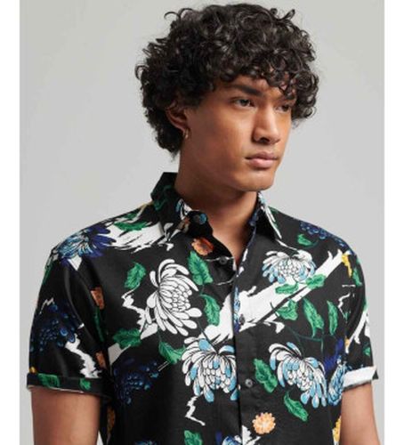 M4010620A Chemise hawaïenne (S), Noir, Casuel, Modal, Manche courte - Superdry - Modalova