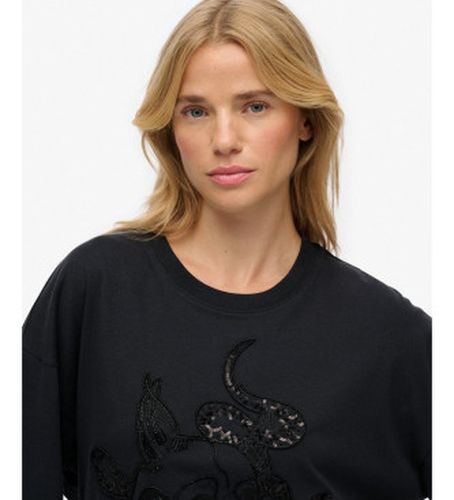 W1011764A T-shirt Tattoo (M), Casuel, Coton, Manche 3/4 - Superdry - Modalova