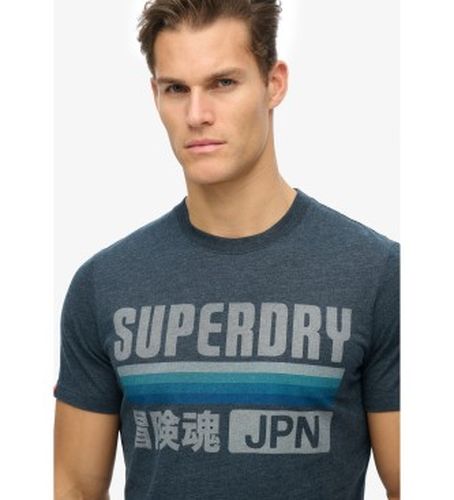 M1012174A T-shirt rayé à coupe décontractée Japan (S), Casuel, Coton, Manche courte, Marine - Superdry - Modalova
