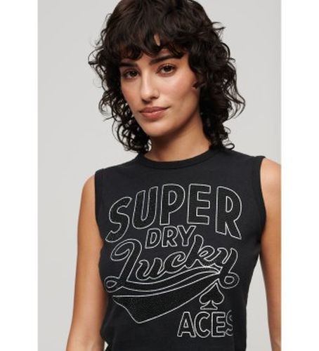 W6011898A T-shirt avec bordures rétro (S), Casuel, Coton, Sans manches / bretelles - Superdry - Modalova