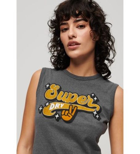 W6011898A T-shirt avec bordures rétro (L), Casuel, Coton, Sans manches / bretelles - Superdry - Modalova