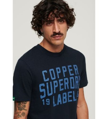M1011900A T-shirt Workwear de la gamme Copper Label (M), Casuel, Coton, Manche courte, Marine - Superdry - Modalova