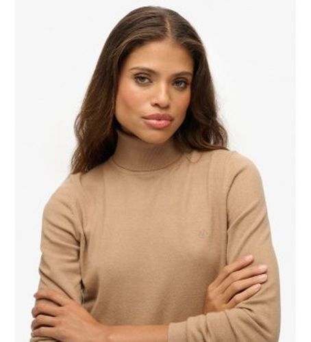 W6110645A Jersey Classique avec col roulé marron (L), Casuel, Synthétique, Polyester, Manche longue - Superdry - Modalova