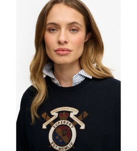 W2012579A Sweatshirt Crest (L), Casuel, Coton, Marine - Superdry - Modalova