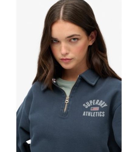 W2012686A Sweatshirt Athletic Collared (L), Casuel, Coton, Manche longue, Marine - Superdry - Modalova