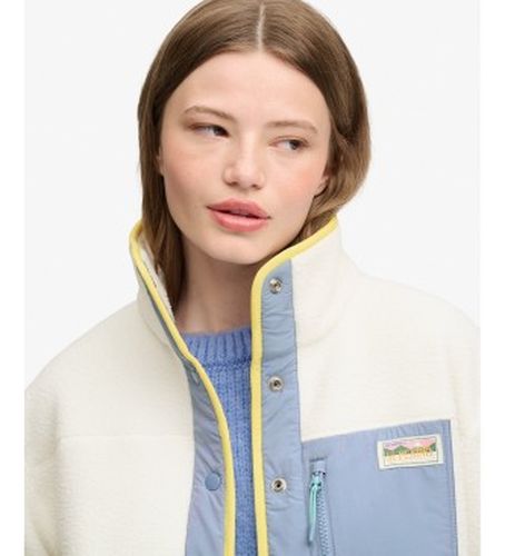 W5012074A Polaire Colour Block blanc cassé (M), Casuel, Polister recyclé - Superdry - Modalova
