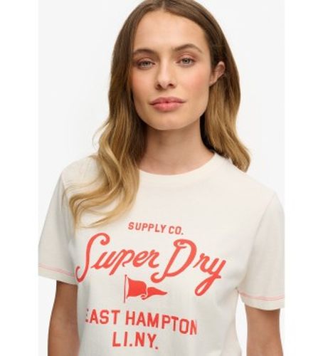 W1011872A Heritage Hamptons T-shirt crème (XS), Casuel, Coton, Manche courte - Superdry - Modalova