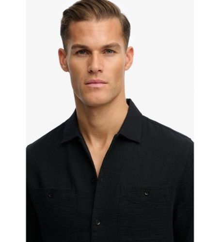M4011123A Chemise texturée Merchant (S), Casuel, Coton, Manche courte - Superdry - Modalova