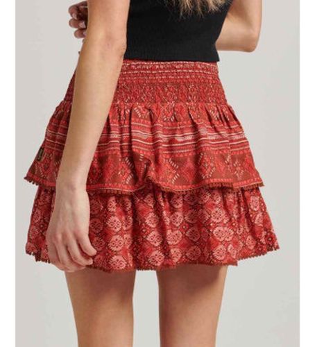W7210264A Minijupe à volants avec logo Vintage (M), Casuel, Viscose - Superdry - Modalova