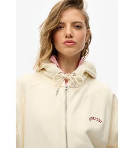 W2012287A Sweat à capuche avec logo Esssential, manches raglan, fermeture à glissière et logo (XS), Casuel - Superdry - Modalova