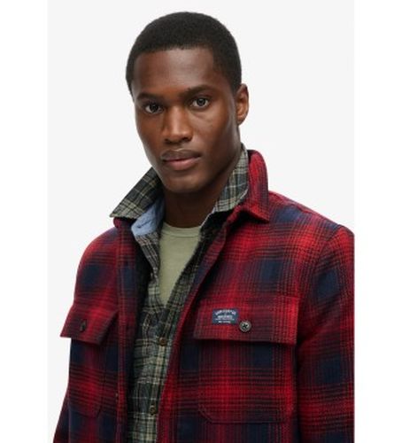 M4010720A Surchemise en laine à carreaux, doublée de polaire, (M), Casuel, Polyester, Manche longue - Superdry - Modalova