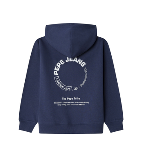 Pour garçon. PB5800013 Sweatshirt Yael (10Años= 140cm), Casuel, Coton, Marine, mode enfantine - Pepe Jeans - Modalova