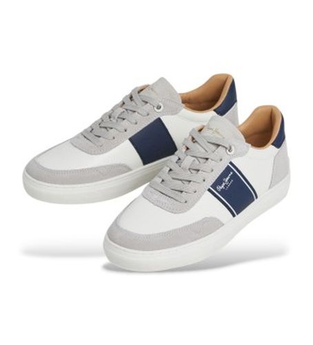 PMS000007 Baskets en cuir Camsem Series (41), Blanc, Plat, Lacets, Casuel - Pepe Jeans - Modalova