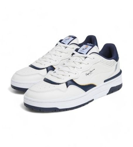 PMS00029 Chester Basic Leather Sneakers (41), Blanc, Plat, Lacets, Casuel - Pepe Jeans - Modalova
