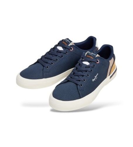 PMS300013 Baskets Kenton (45), Tissu, Plat, Lacets, Casuel, Marine - Pepe Jeans - Modalova