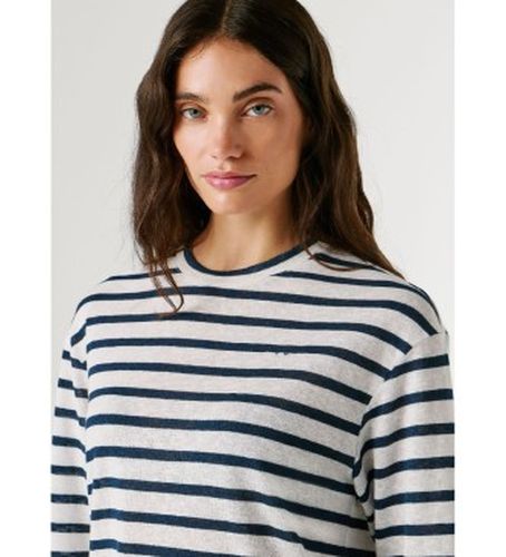 PL5000144 T-shirt Marlen Striped (L), Casuel, Coton, Manche longue, Marine - Pepe Jeans - Modalova