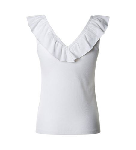 PL506050 Top côtelé à col en V Millie (M), Casuel, Coton, Sans manches / bretelles, Durable - Pepe Jeans - Modalova