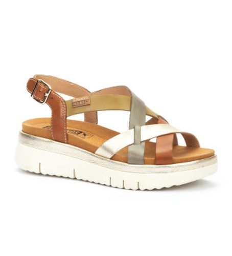 W4N-0650C1 Sandales compensées en cuir avec brides croisées Palma (36), 3 à 5 cm, Boucle, Casuel - Pikolinos - Modalova