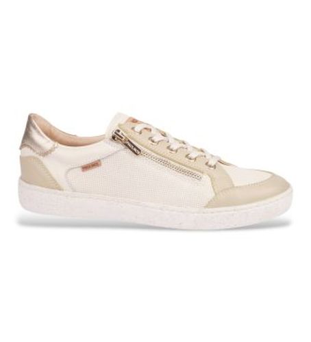 W7B-6737C1 Baskets en cuir Lanzarote blanc cassé (35), , Plat, Lacets, Fermeture éclair, Casuel - Pikolinos - Modalova