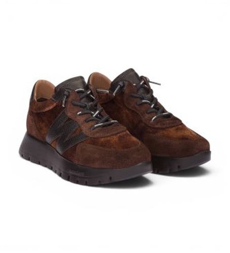 A-24111 Baskets en Cuir Odisei01 marron (36), Plat, 1 à 3 cm, Lacets, Casuel - Wonders - Modalova