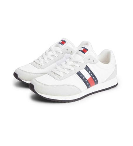 EM0EM01709 Baskets avec logo et textures mixtes (42), Plat, Lacets, Casuel, Durable, Polyester recyclé - Tommy Jeans - Modalova