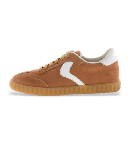 Ines - Baskets en cuir marron (36), Plat, Lacets, Casuel - Voile blanche - Modalova