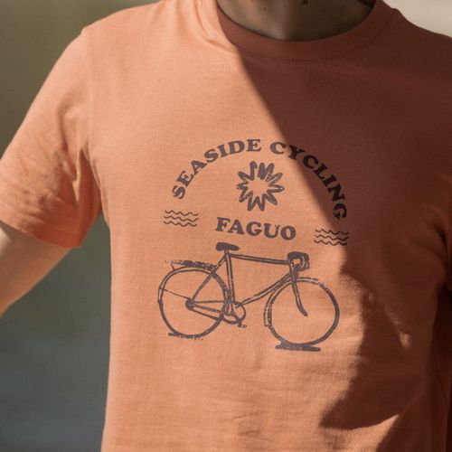 T-shirt orange vélo - FAGUO - Modalova