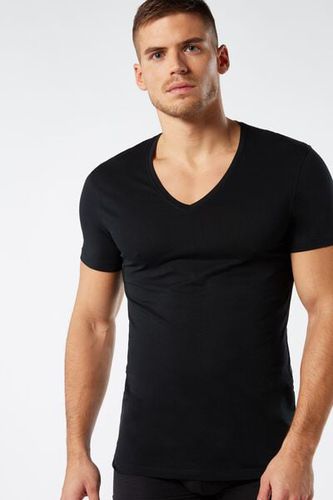 Extrafine Superior Cotton V-Neck T-Shirt Man Black Size XL - Intimissimi - Modalova