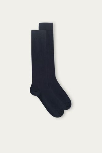 Stretch Superior Cotton Knee Socks Man Blue Size 44-45 - Intimissimi - Modalova