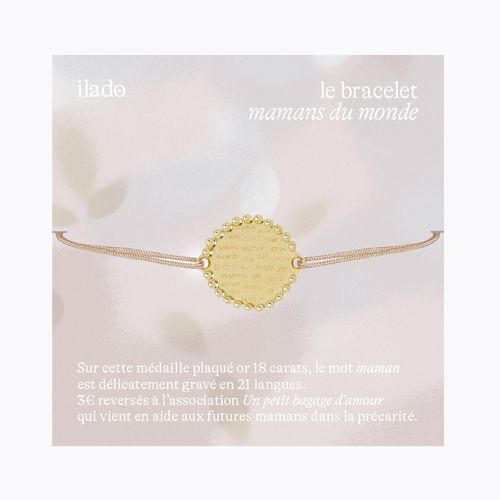 Bracelet Médaille Mamans du Monde - Ilado - Modalova