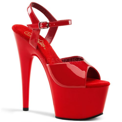 Nu-pied plateforme rouge - Pointure : 43 - Chaussures femmes Pleaser - Modalova