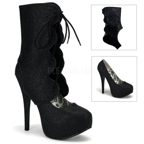 Escarpin modulable à paillettes noires - Pointure : 36 - Chaussures femmes Bordello - Modalova