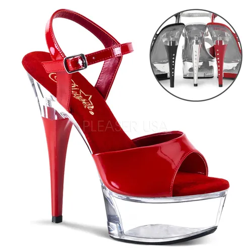 Sandales rouges vernies - Pointure : 45 - Chaussures femmes Pleaser - Modalova