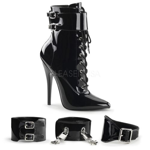 Bottines noires vernies talon extrême - Pointure : 36 - Devious - Modalova