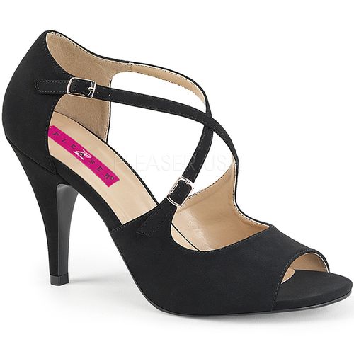 Sandales nubuck noir - Pointure : 48 - Chaussures Pleaser Pink Label - Modalova