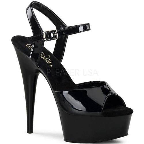 Nu-pieds noirs vernis - Pointure : 38 - Chaussures femmes Pleaser - Modalova