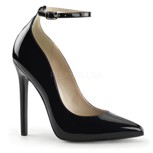 Escarpins vernis noir à lanière - Pointure : 44 - Chaussures femmes Devious - Modalova