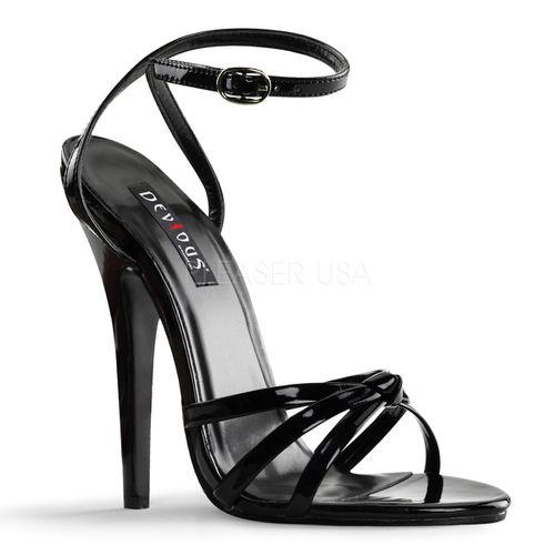Sandale sexy noire vernie - Pointure : 35 - Chaussures femmes Devious - Modalova