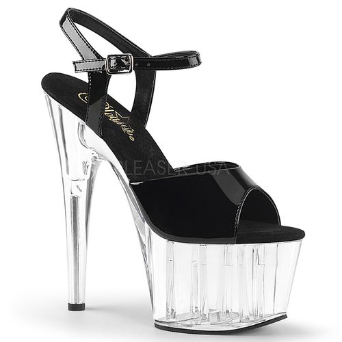 Nu-pieds vernis plateforme transparente - Pointure : 39 - Pleaser - Modalova