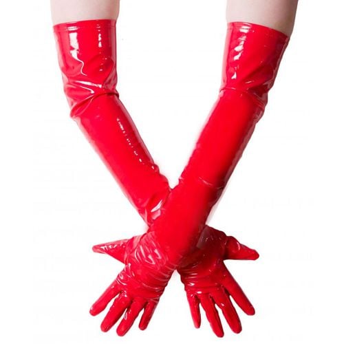 Gants longs vinyle rouge - Taille gants : XL - Honour - Modalova