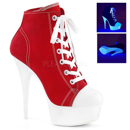 Bottines talon plateforme UV rouge - Pointure : 36 - Chaussures femmes Pleaser - Modalova