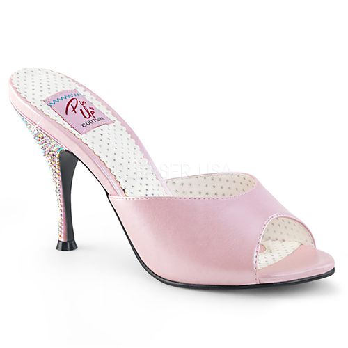 Mules roses à strass - Pointure : 39 - Chaussures femmes Pinup Couture - Modalova