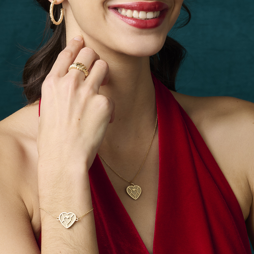 Collier Caur, cuir réversible / Paillettes - Les Georgettes - Modalova