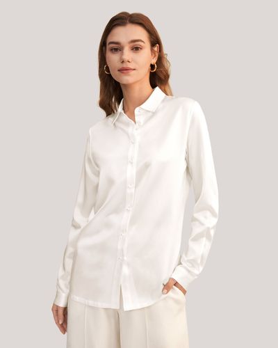 LILYSILK Chemise Classique En Soie À Boutons Nacrés - LILYSILK - Modalova