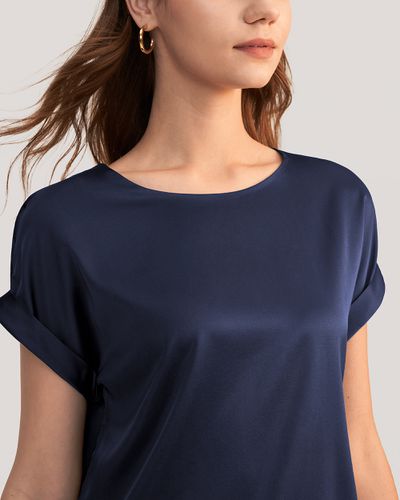 LILYSILK T Shirt En 100% Soie Manches Courtes Col Rond - LILYSILK - Modalova