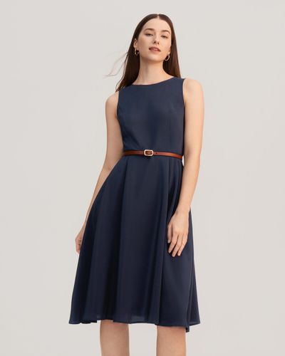 LILYSILK Robe En Soie Chic Col Bateau, Silhouette Élégante 100% Soie De Mûrier Régulation De La Température Robe 36-38 - LILYSILK - Modalova